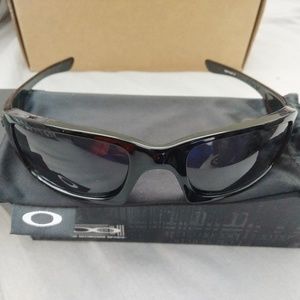 oakley new fives squared polished black gray lens